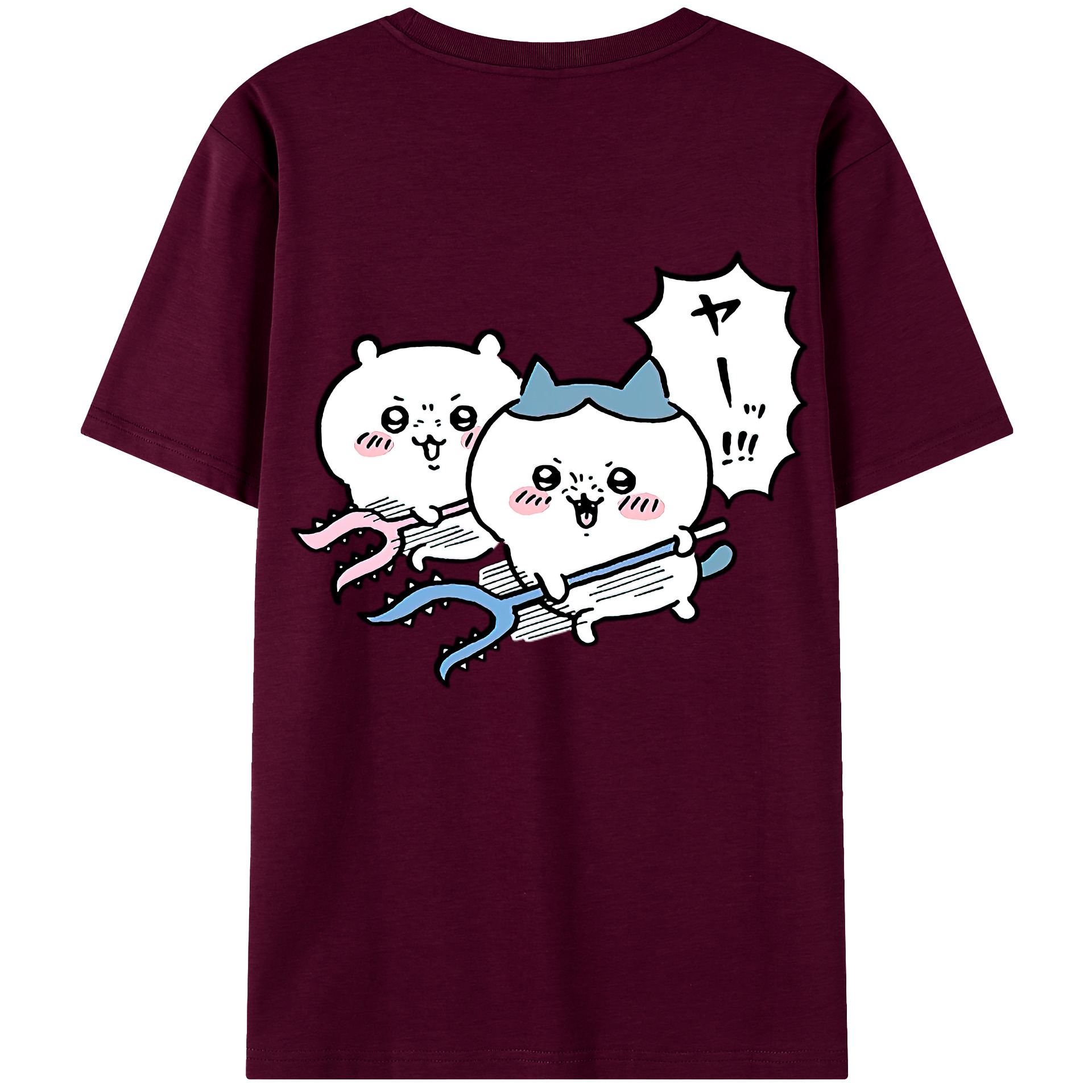 （画像用） ちいかわ ハチワレ Chii-kawa hachiware レディース半袖Tシャツ(バックプリント)